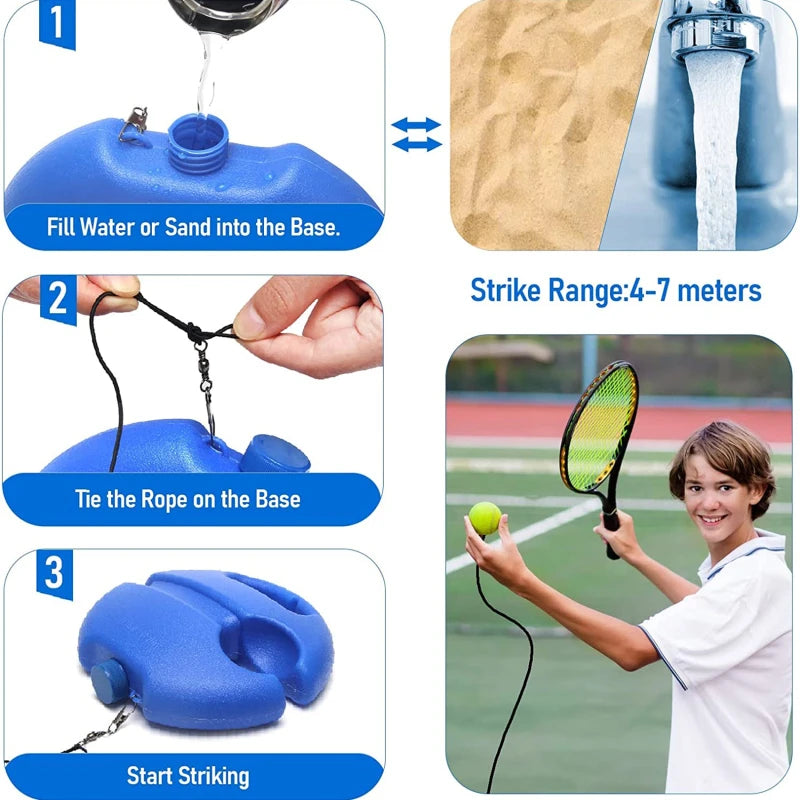 Tennis Trainer Rebound Ball with String Baseboard Self Study Tennis Dampener Training Tool Exercise Equipment